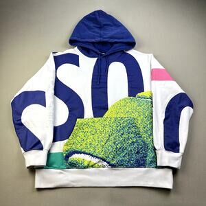 Paterson Tennis Hoodie Sweatshirt Adult XL White All Over Print Sportswear ATP